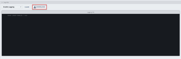 Download Enable Logging Button